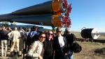 Our tourists next to the Rocket tail