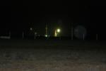 The Soyuz spacecraft one hour before the launch at night