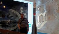 Our tourist from Germany in Museum of History of Cosmodrome Baikonur