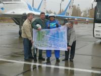 Tourist from Kazahstan after MiG-29 fighter jet flight