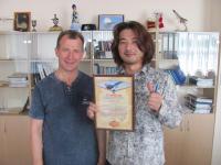 Certificate about the flight in MiG-29