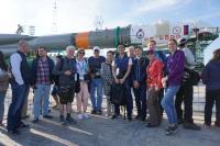 Tourists on verticalization of Soyuz spaceship