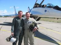 Photo with pilot near MiG-29